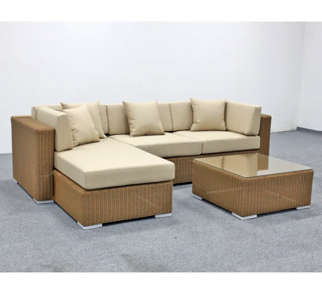 Rattan garden sofa and living room sofa set of rattan furniture