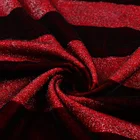 New design 30D yarn dyed 100% polyester bag wine red korea velvet 5000 fabric