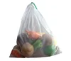 printing on the label reusable grocery bag shopping mesh bag cotton mesh bag