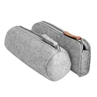 Grey Felt Stationery Pouch Pen Pencil Case Bag