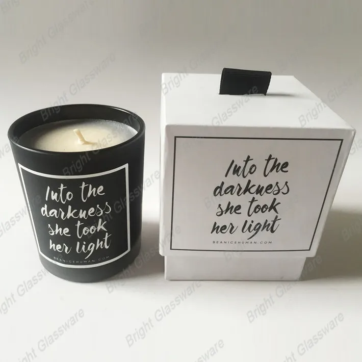 tumbler glass candle jar filled scented candle with gift box