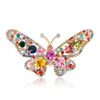 Colored insect brooch pin shinning crystal butterfly brooch for women