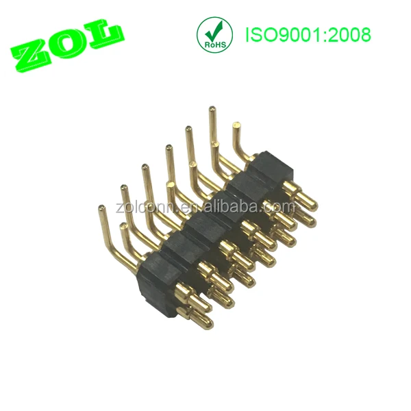 zol 2 3 4 5 6 pin right angle 3 micro pogo pin connector