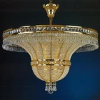 shop t decorative fancy modern golden crystal chandelier semi-flush ceiling light