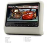 China supplier 9 inch TFT LCD HD car headrest monitor with MP5 DVD player car headrest monitor with USB/SD input