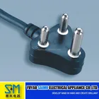South African high quality novelty 3 pin white blue electric power cord for rice cooker with plug