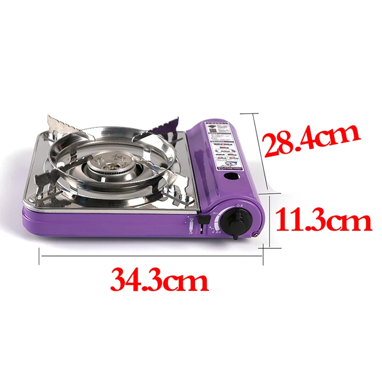 Wholesale Professional Camping Outdoor Hiking  Topflame Purple Portable Butane Gas Stove  Survival Kit Gas Stoves