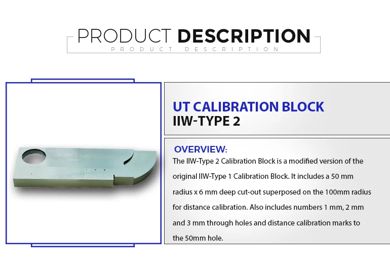 Customized Iiwtype 1,Iiwtype2,Asme,Mini Phased Array Calibration