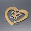 metal wedding favor custom heart shape bronze color metal bookmark