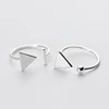 Fashion Personality Triangle Rings Wholesale Geometric Index Finger 925 Sterling Silver Ring