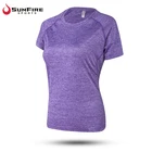 Short sleeve manufacturer customized logo women running sportswear 100% cotton t-shirt moisture wicking t shirt
