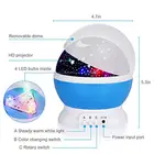 Night 8 Light Romantic Dreaming 4 LED Bulbs 8 Modes Moon Stars Projector Night for Kids Bedroom