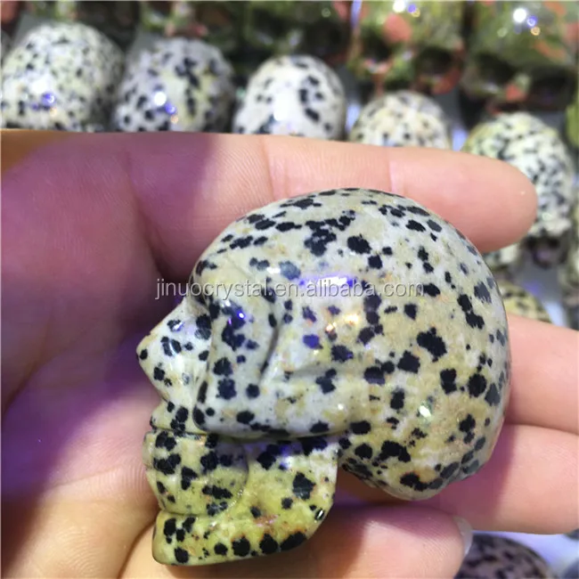 wholesale dalmatian jasper craft gifts stone crystal skulls