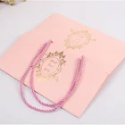 Wholesale cheap promotion custom logo print pink cute design favor boutique wedding gift