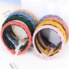 2019 Women Fashion Spring Summer Chiffon Headbands Twist Wide Turban Headwear Headwrap Hair Accessories Gifts