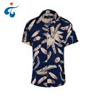 Manufactory wholesale short sleeve floral soft rayon mens beach wear shirts