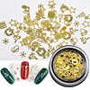 Misscheering 1 Box Ultra Thin Mix Christmas Butterfly Heart Steampunk Gear Metallic Gold Flakes Slices 3d Nail Art Stickers
