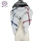 Women's plain shawles square neck cotton scarf