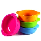 Foodgrade odourless non-toxic washable heat resistant suction silicone baby bowls