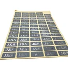 Custom logo thin silver, nickel 3d logo metal embossed sticker with adhesive