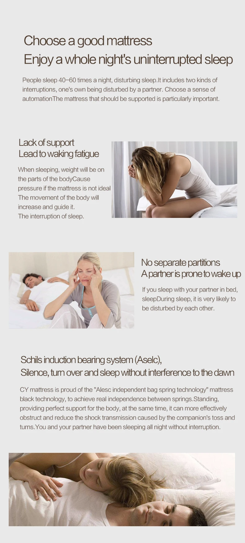 Pocket coil bamboo natural palm fiber memory foam single bed mattress price - Jozy Mattress | Jozy.net
