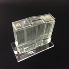 Customized crystal 3d building model architectural models for company anniversary gifts