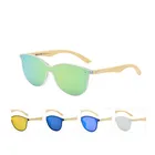 Black and Bamboo Temples Plastic wholesale bamboo sunglasses women sun glasses