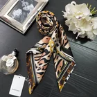New Fashion Summer Spring Custom Digital Print Leopard Print Silk Scarf