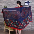 new air conditioning shawls cotton & linen paisley lady shawl with fringe