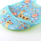 Foldable soft Carton fancy baby bib for feeding