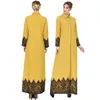 New Design Lace Embroidered Women Abaya Dress Party Robe Coat Elegant Muslim Winter Clothing