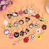 wholesale Cute Cartoon Keychain Key Ring Gift For Women Girls Bag Pendant PVC Figure Charms Key Chains/ mini bag keychain