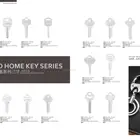 Lock Key Iron Double Handle Door Lock Blank Key