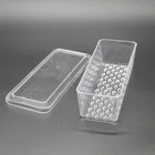 Disposable Rectangular Custom Logo Plastic Cheese Dish Butter Plate with Lid