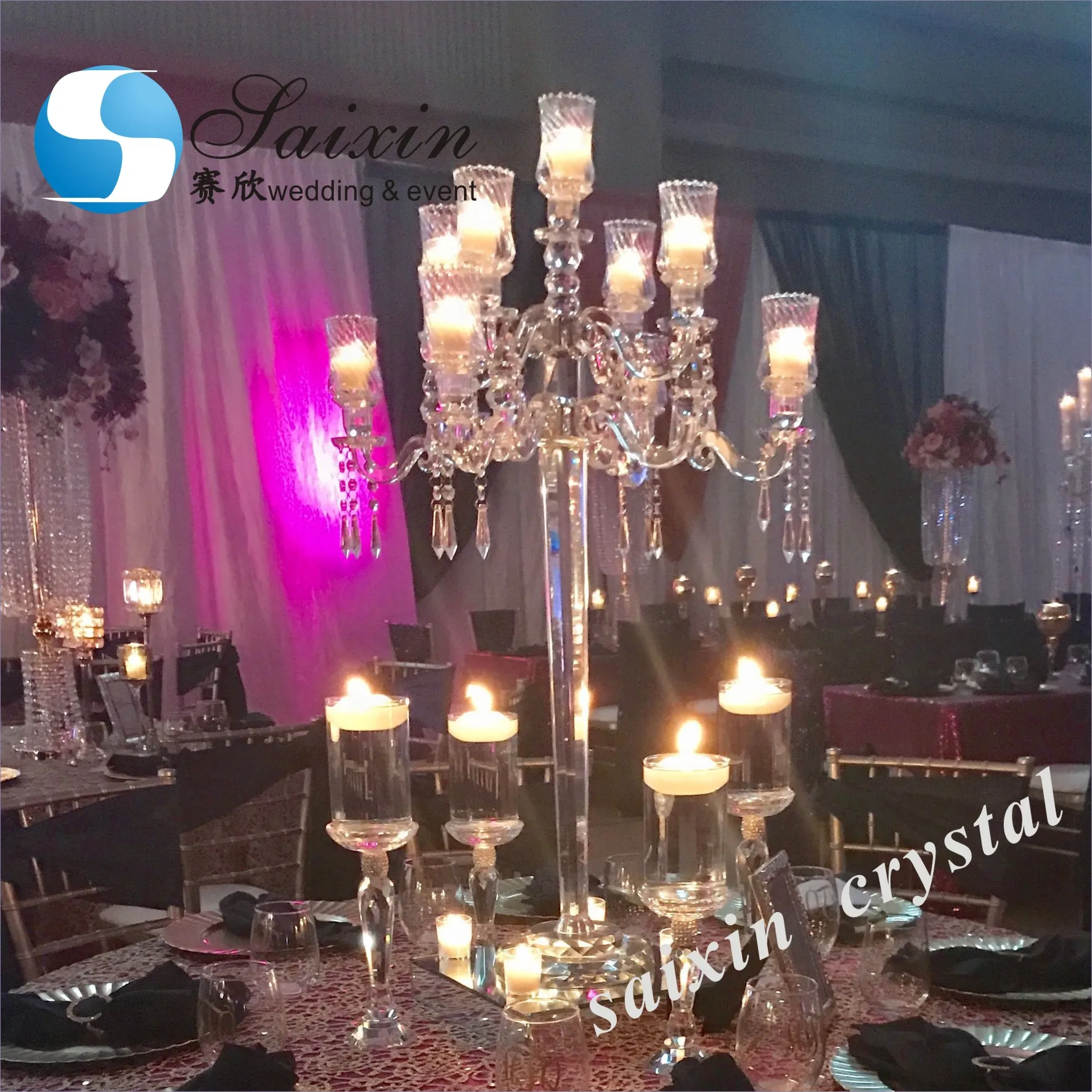 New ! high quality crystal centerpiece wedding table decoration supplies