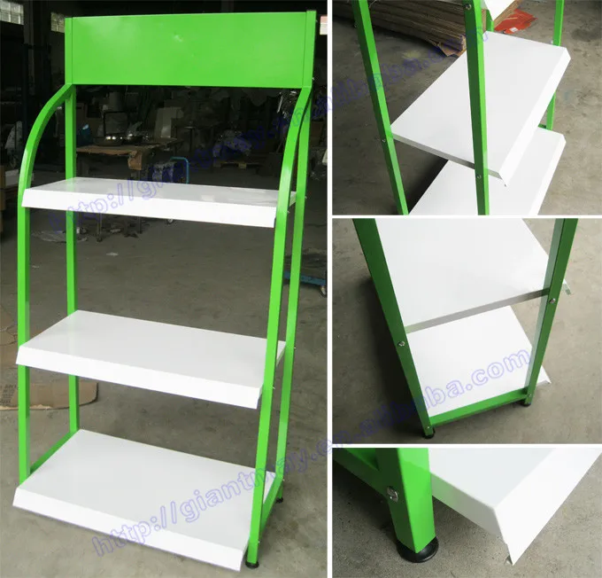 3 Layer Shelves Floor Standing Lubricant Engine Oil Display Stand for Gas Station Stores