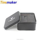 Wholesale cheap square black colored custom retro metal tins with lids