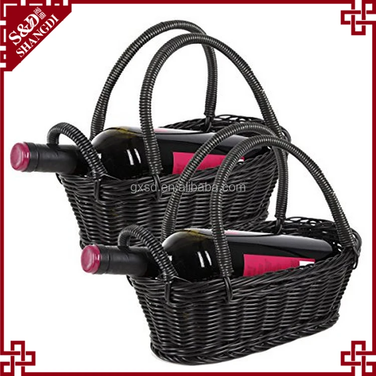 Продвижение товара вина упаковка используется pe плетеные ручной работы корзины для подарков