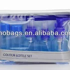 5 pc Travel Set Plastic Empty Bottles in PVC pouch