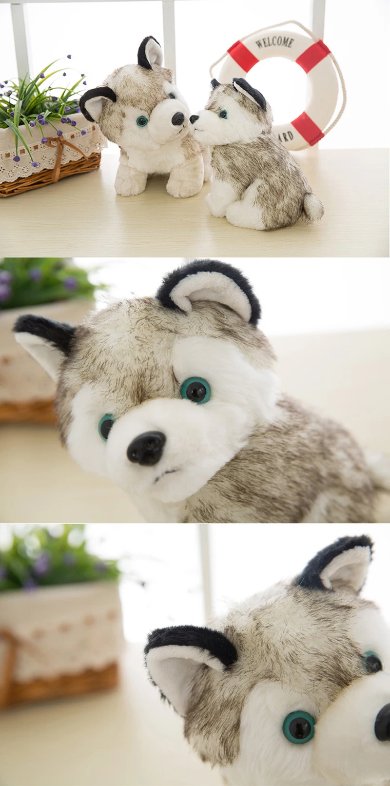OnnPnnQ Plush Pet Dog Cat Toy Chew Treat Holder Tooth Cleaning Simulation Husky Toy Dog Puppy Training Interactive Pet Supplies5
