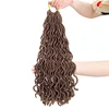 20inch 2x Mambo Twist Curly Wavy Faux Locs Crochet Hair Extensions For Straight Crochet Braids