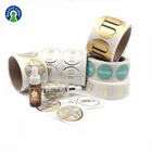 Custom Waterproof Vinyl Gold Foil Hot Stamping Self Adhesive Logo Product Design Printing Labels Stickers