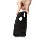 Hand made black hybrid pu leather tpu phone case cover for iphone XS Max case 6.5 inch
