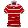 High quality 100% cotton pique custom stripe polo shirt for men