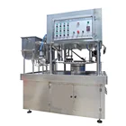 Manual spout pouch filling and capping machine for juice jelly wine