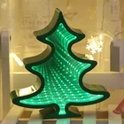 Desktop Home Decorative led Infinity Mirror Tunnel Lamp Christmas Tree Led Light