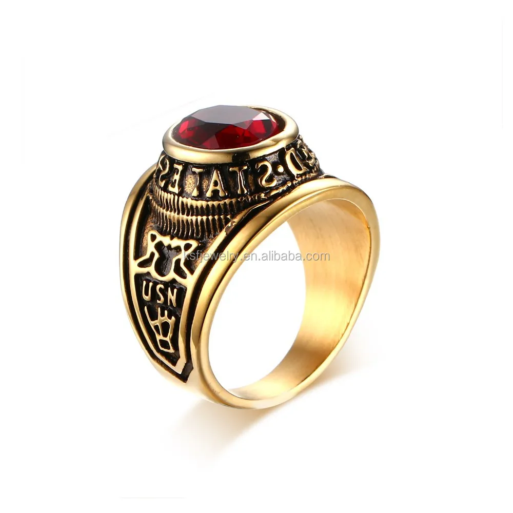 gold ring with red stone