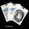Company Info Logo Customized Packing Zipper Top Lock Plastic Wire Bag USB Cable Zip Bag For Amazon