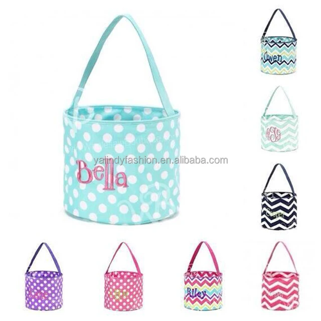 arrival personalized polka dot chevron monogram easter basket