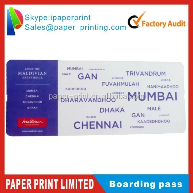 airport card boarding pass paper